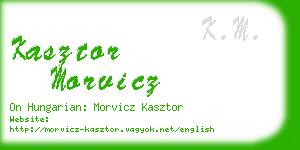kasztor morvicz business card